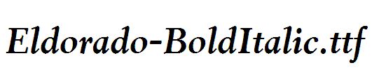 Eldorado-BoldItalic