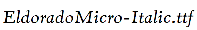 EldoradoMicro-Italic