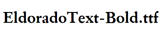 EldoradoText-Bold