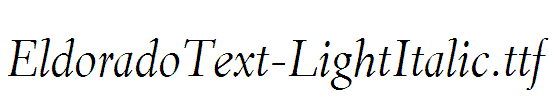 EldoradoText-LightItalic