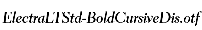 ElectraLTStd-BoldCursiveDis