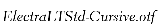 ElectraLTStd-Cursive