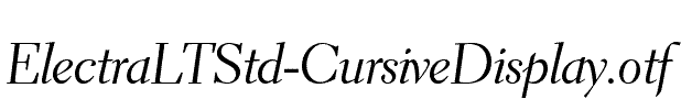 ElectraLTStd-CursiveDisplay