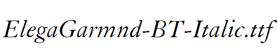 ElegaGarmnd-BT-Italic