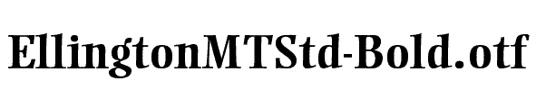 EllingtonMTStd-Bold