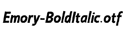 Emory-BoldItalic