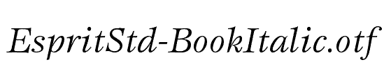 EspritStd-BookItalic