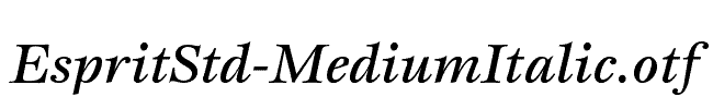 EspritStd-MediumItalic