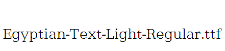 Egyptian-Text-Light-Regular