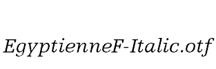 EgyptienneF-Italic