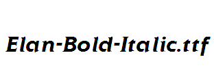 Elan-Bold-Italic