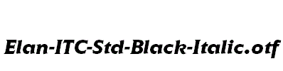 Elan-ITC-Std-Black-Italic