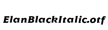 ElanBlackItalic