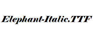 Elephant-Italic