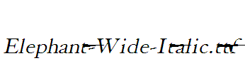 Elephant-Wide-Italic