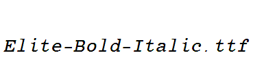 Elite-Bold-Italic