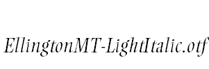 EllingtonMT-LightItalic