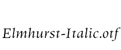 Elmhurst-Italic