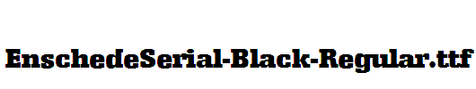 EnschedeSerial-Black-Regular