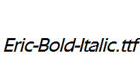 Eric-Bold-Italic