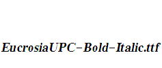 EucrosiaUPC-Bold-Italic