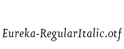 Eureka-RegularItalic