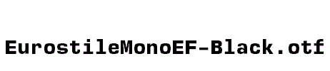 EurostileMonoEF-Black
