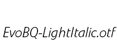 EvoBQ-LightItalic