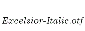 Excelsior-Italic