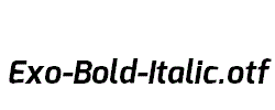 Exo-Bold-Italic