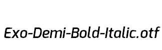 Exo-Demi-Bold-Italic