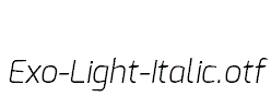 Exo-Light-Italic
