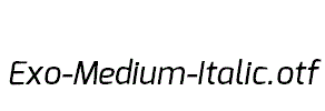 Exo-Medium-Italic