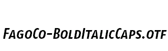 FagoCo-BoldItalicCaps