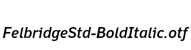 FelbridgeStd-BoldItalic