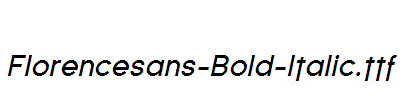 Florencesans-Bold-Italic