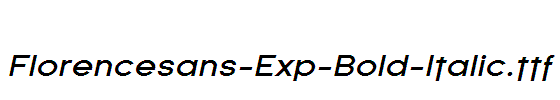 Florencesans-Exp-Bold-Italic