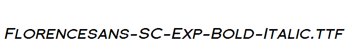 Florencesans-SC-Exp-Bold-Italic