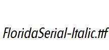 FloridaSerial-Italic