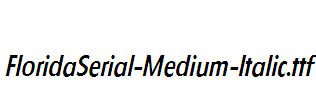 FloridaSerial-Medium-Italic