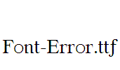 Font-Error