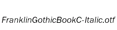 FranklinGothicBookC-Italic