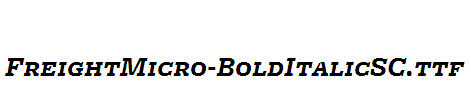 FreightMicro-BoldItalicSC