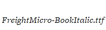 FreightMicro-BookItalic