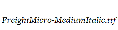 FreightMicro-MediumItalic