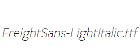 FreightSans-LightItalic