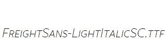 FreightSans-LightItalicSC