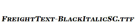 FreightText-BlackItalicSC