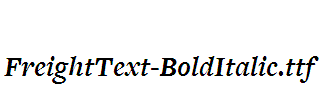 FreightText-BoldItalic