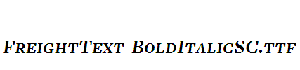 FreightText-BoldItalicSC